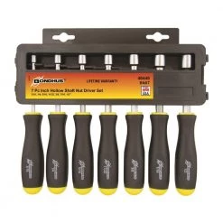 Standard Hollow Shaft Nut Driver Set (7-Piece) by Bondhus