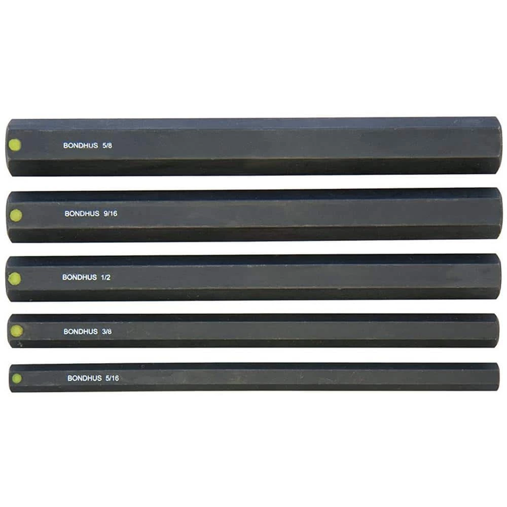 Standard Hex End 6 in. L Socket Bits Set with ProGuard (5-Piece) by Bondhus 1 Standard Hex End 6 in. L Socket Bits Set with ProGuard (5-Piece) by Bondhus