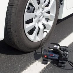 Mighty 150 PSI Lightweight 12V Portable Inflator with Safety Light and Inflation Accessories by Campbell Hausfeld -Dasco Pro Sales Store campbell hausfeld inflators af010400 4f 1000