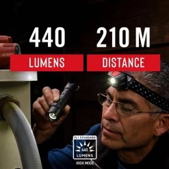 Polysteel 400 Heavy Duty 440 Lumen Storm Proof LED Flashlight with Twist Focus by Coast -Dasco Pro Sales Store coast handheld flashlights 21408 1f 1000