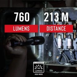 HP8R 760 Lumens LED Rechargeable Focusing Flashlight by Coast -Dasco Pro Sales Store coast handheld flashlights 21498 44 1000