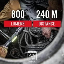 Polysteel 700 Stormproof 800 Lumen Dual Power LED Flashlight with Dual Color (White/Red) C.O.B. by Coast -Dasco Pro Sales Store coast handheld flashlights 30351 4f 1000