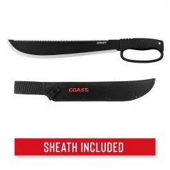 F1400 14 in. Full-Tang Stainless Steel Machete with Nylon Sheath by Coast -Dasco Pro Sales Store coast machetes 21629 76 1000