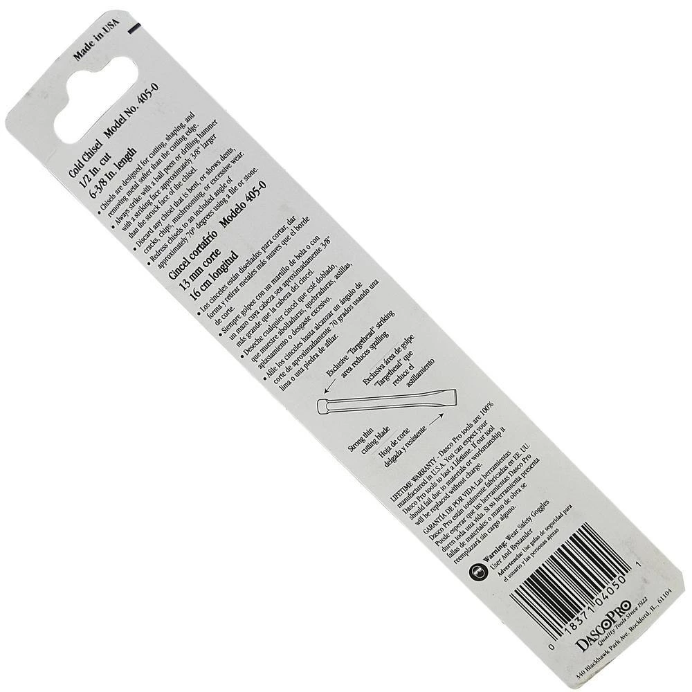 1/2 in. x 6-3/8 in. Cold Chisel by Dasco Pro 6 1/2 in. x 6-3/8 in. Cold Chisel by Dasco Pro - Image 6
