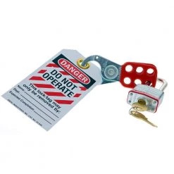 2 in. Padlock Steel Shackle Red Bumper by IDEAL -Dasco Pro Sales Store ideal padlocks 44 907 1f 1000