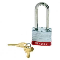 2 in. Padlock Steel Shackle Red Bumper by IDEAL