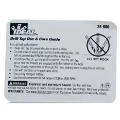 Standard Drill/Tap Kit (6-Piece) by IDEAL -Dasco Pro Sales Store ideal taps 36 600 1f 1000