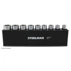 10 in. W x 1/2 in. Drive Magnetic Deep Socket Storage Holder by Steelman -Dasco Pro Sales Store steelman garage cabinet accessories 42034 4f 1000