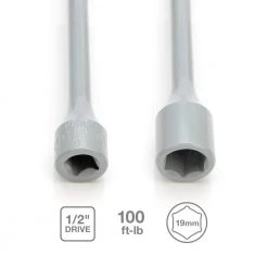 1/2 in. Drive 19mm 100 ft./lb. Torque Stick Limiting Socket in Gray by Steelman 9 1/2 in. Drive 19mm 100 ft./lb. Torque Stick Limiting Socket in Gray by Steelman -Dasco Pro Sales Store steelman impact sockets 50064 1f 1000