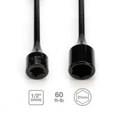 1/2 in. Drive 21mm 60 ft./lb. Torque Stick Limiting Socket in Black by Steelman -Dasco Pro Sales Store steelman impact sockets 50065 1f 1000