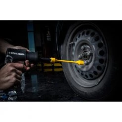 1/2 in. Drive 19mm 65 ft./lb. Torque Stick Limiting Socket in Yellow by Steelman -Dasco Pro Sales Store steelman impact sockets 50067 76 1000