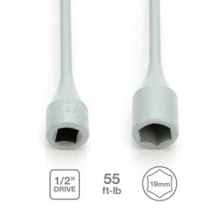 1/2 in. Drive 19mm 55 ft./lb. Torque Stick Limiting Socket in Light Blue by Steelman -Dasco Pro Sales Store steelman impact sockets 50099 1f 1000