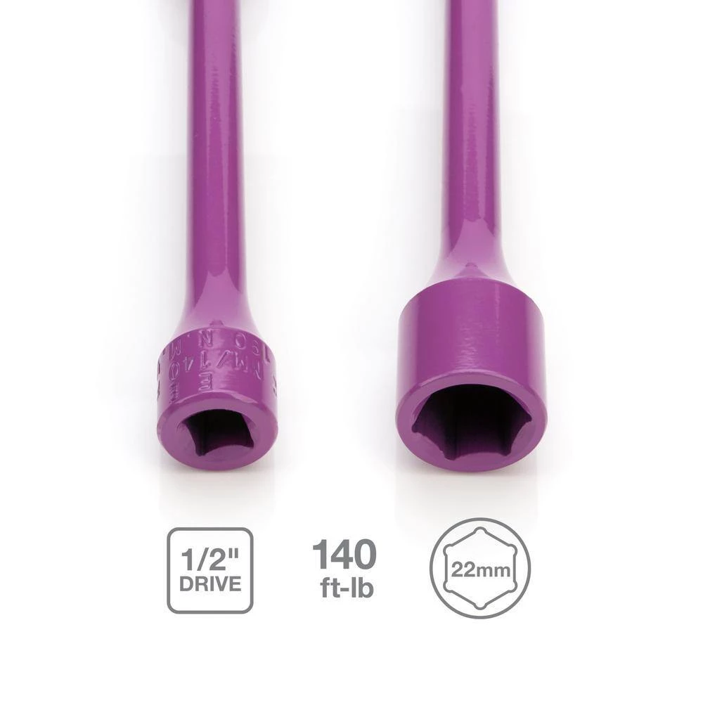1/2 in. Drive 22mm 140 ft./lb. Torque Stick Limiting Socket in Pink by Steelman 4 1/2 in. Drive 22mm 140 ft./lb. Torque Stick Limiting Socket in Pink by Steelman - Image 4