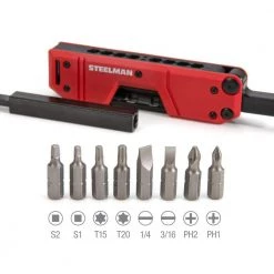 10-in-1 Folding Pocket Magnetic Screwdriver with Bit Set (8-Piece) by Steelman -Dasco Pro Sales Store steelman multi bit screwdrivers 60713 4f 1000