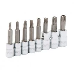 1/4 in. and 3/8 in. Drive Tamper-Resistant Star Bit Socket Set (8-Piece) by Steelman