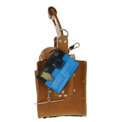 Tuff-Tote 8 in. W 10-Pocket Premium Leather Tool Bag with Strap by IDEAL -Dasco Pro Sales Store tan ideal tool bags 35 969 4f 1000
