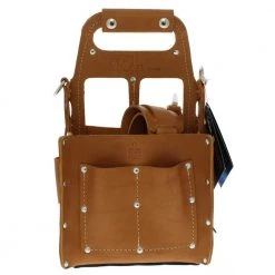 Tuff-Tote 8 in. W 10-Pocket Premium Leather Tool Bag with Strap by IDEAL -Dasco Pro Sales Store tan ideal tool bags 35 969 c3 1000